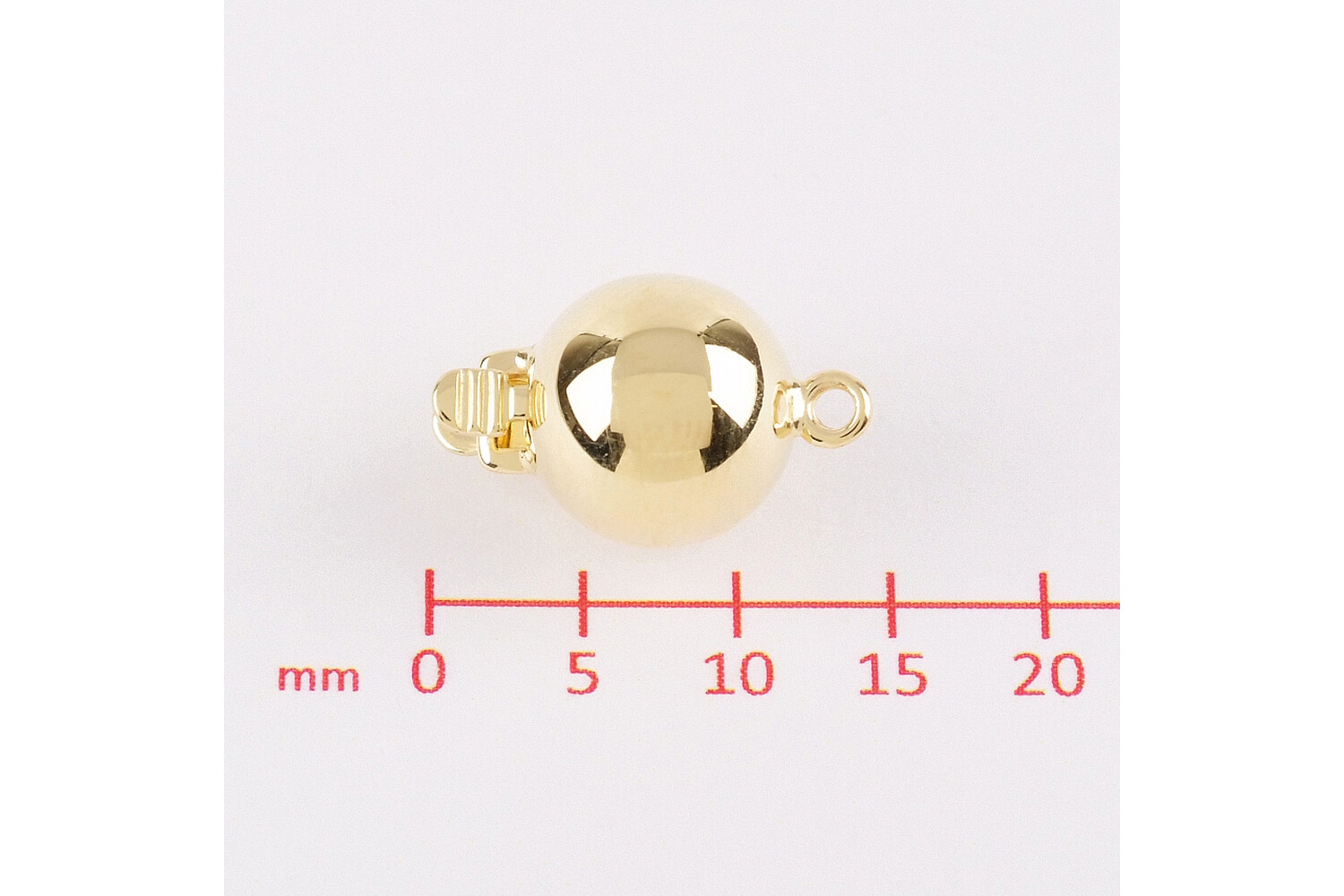 Fermoir boule argent doré 9.0 mm