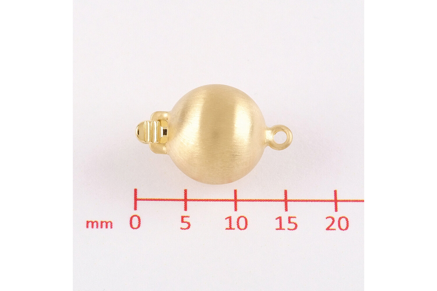 Fermoir boule argent doré mat 10.0 mm