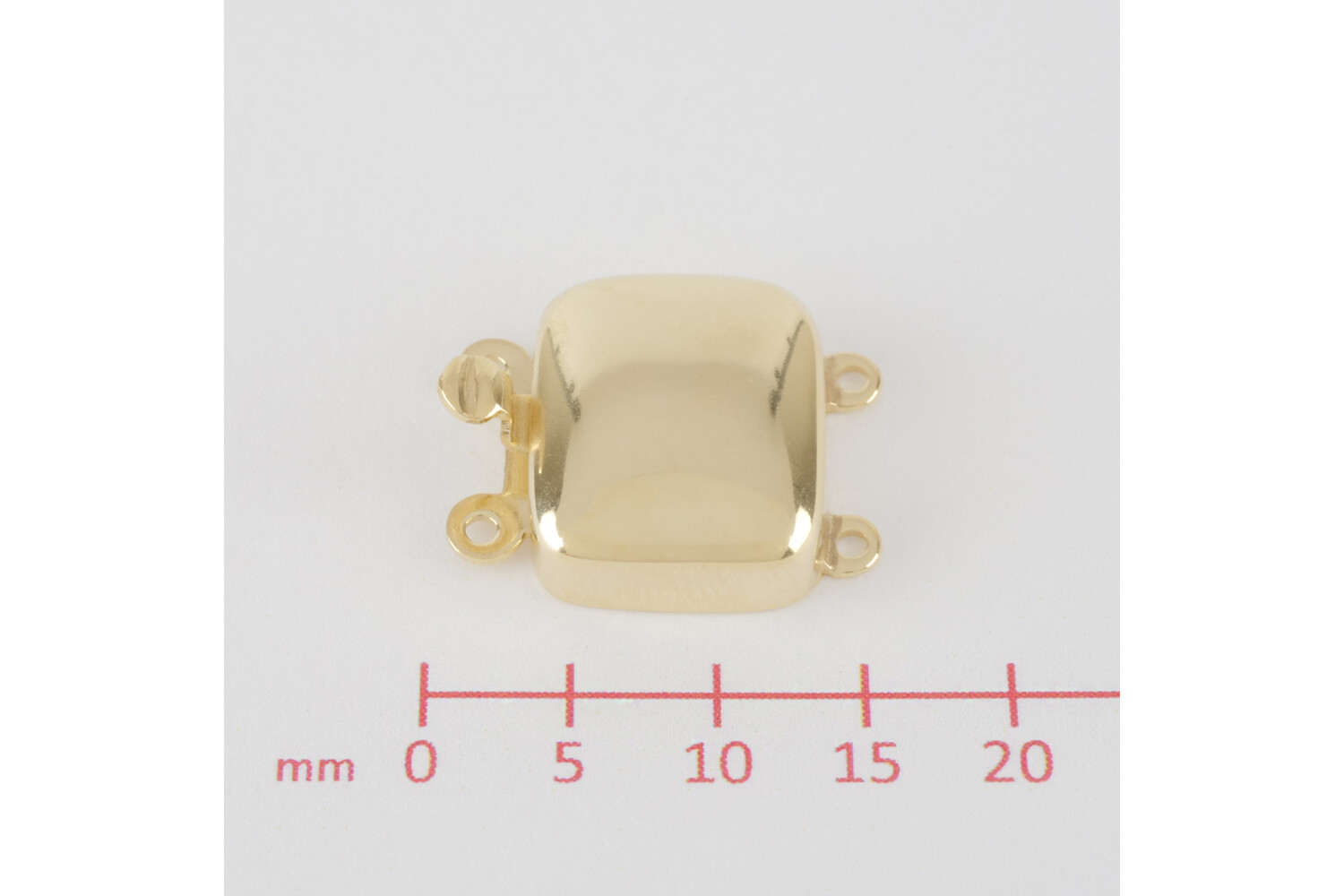 Fermoir de bracelet 2 rangs argent-doré