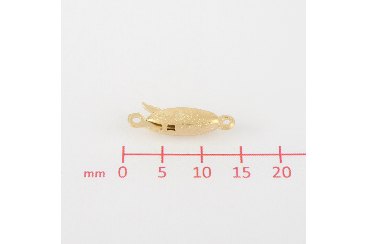 Fermoir olive 1 rang argent-doré mat