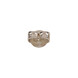 Poussettevlinder middel glad zilver