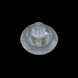 Poussettevlinder silicoon zilver