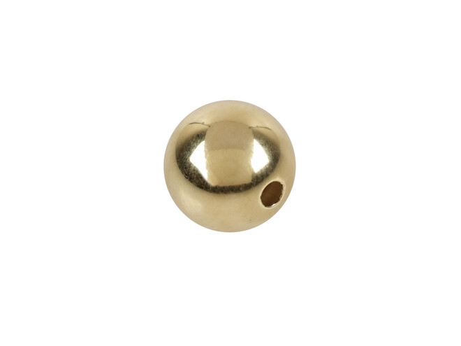 Perle percée 8.0 mm or jaune 14 carats