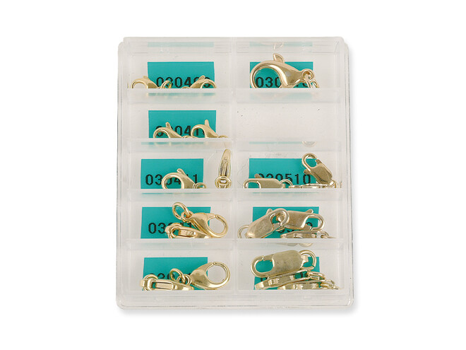 ASSORTIMENT DE 20 FERMOIRS Á GACHETTE PL.OR