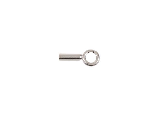 Embout rond argent pour cable 0.5 mm