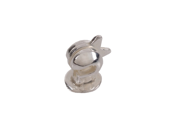 Fermoir boule sur plaque argent