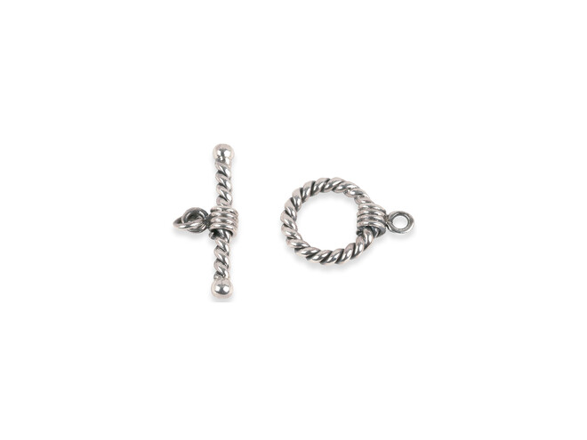 Barrette torsadée avec huit en argent