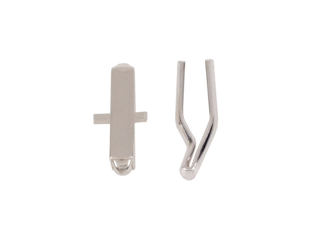 Mécanisme de bouton de manchette léger complet argent