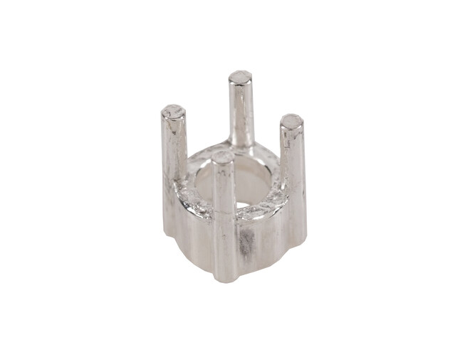 Chaton droit 4 griffes argent 4.2 mm