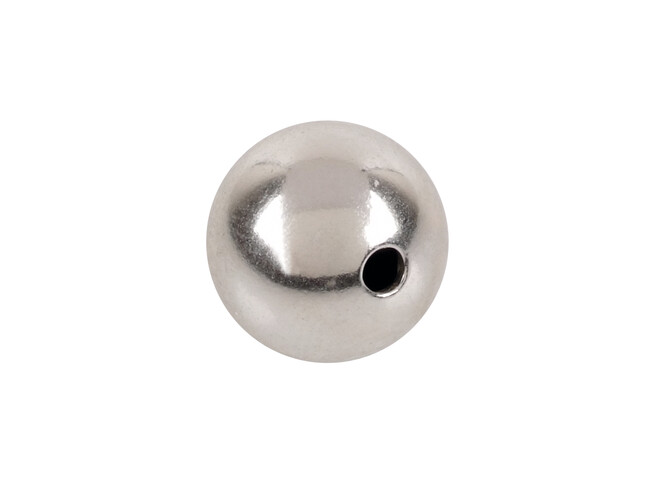 Perle argent 1 trou 10.0 mm