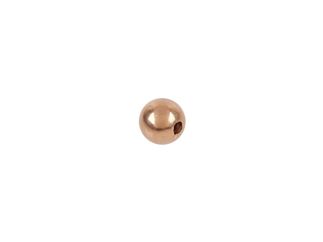Perle percée argent doré rose 3.0 mm