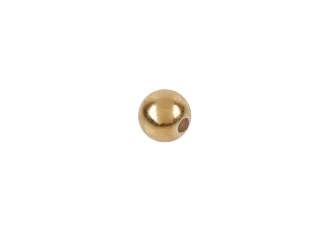 Perle percée argent doré rose 4.5 mm