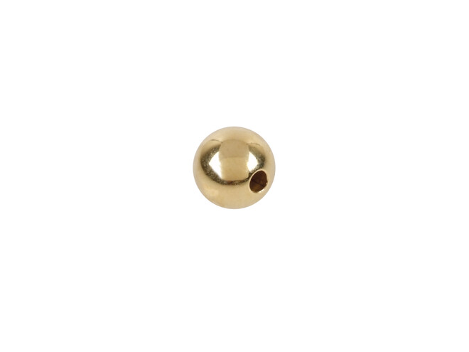Perle percée argent doré rose 5.0 mm