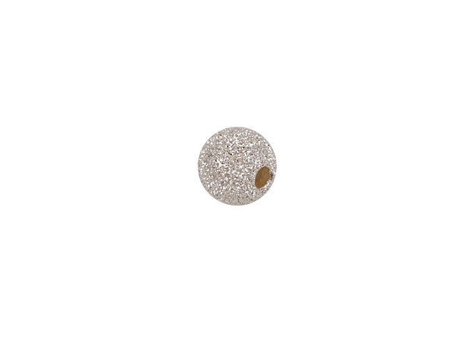 Perle argent diamantée percée 5.0 mm