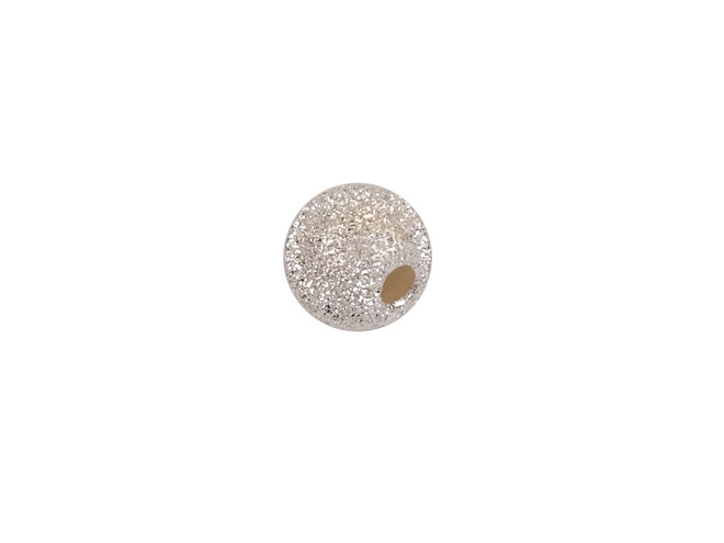 Perle argent diamantée percée 6.0 mm