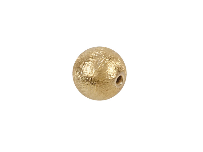 Perle argent aspect givré percée 8.0 mm