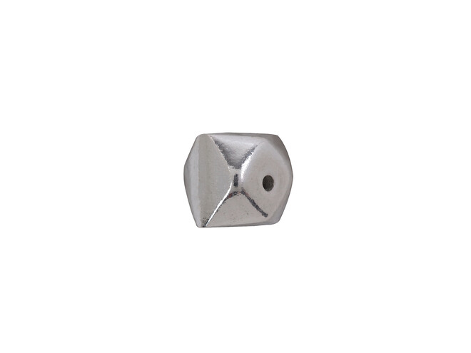 Entretoise facettes argent 9.0 x 8.0 mm