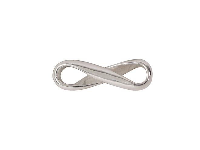 Entretoise maille infinity argent 14.0 mm