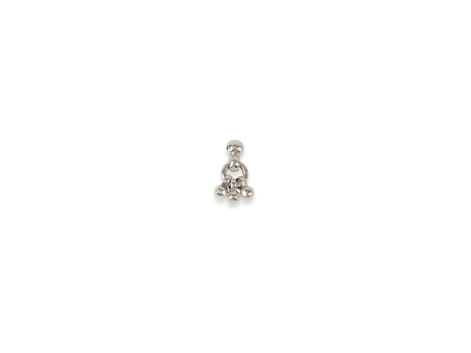 Pendentif aaneau/bille argent oxydé 5.2 mm