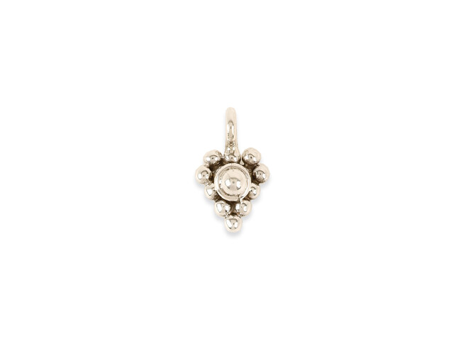 Pendentif coeur argent oxydé 7.7 mm
