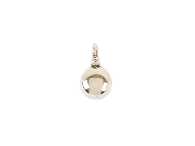 Pendentif demi-sphére argent oxydé 7.9 mm