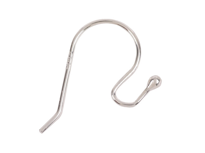 Crochet d'oreille argent avec bille