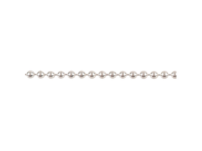Chaine perlée argent 2.5 mm