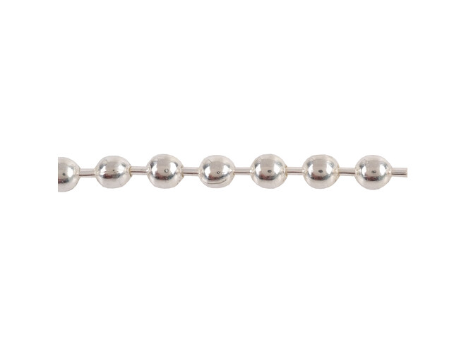 Chaine perlée argent 4.5 mm