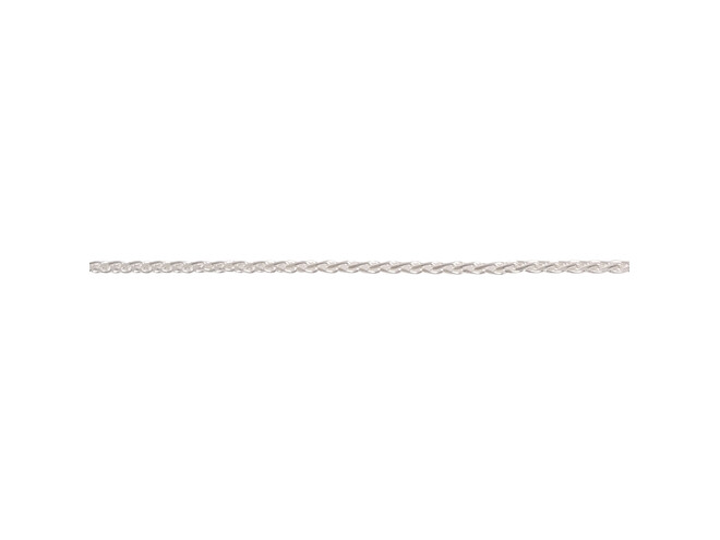 Chaine queue de renard maille facettes argent 1.2 mm