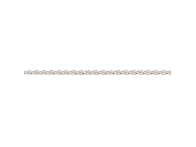 Chaine queue de renard maille facettes argent 1.6 mm