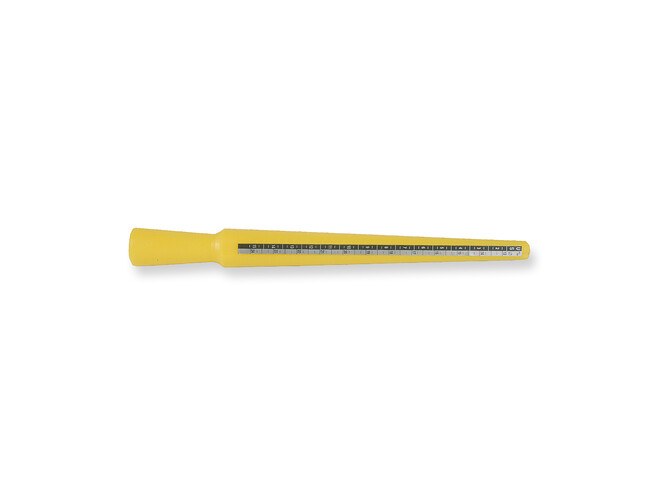 Ringenstok van plastic - geel