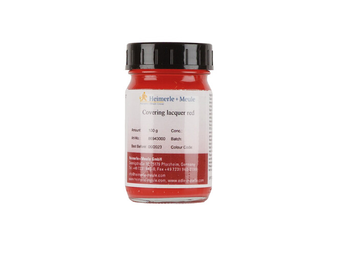 Afdeklak rood 100ml Heimerle