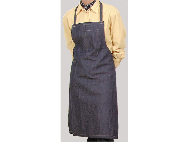 TABLIER EN COTON -BLEU