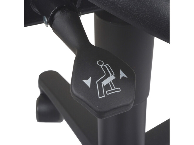 TABOURET SELLE AVEC DOSSIER À ROULETTES
