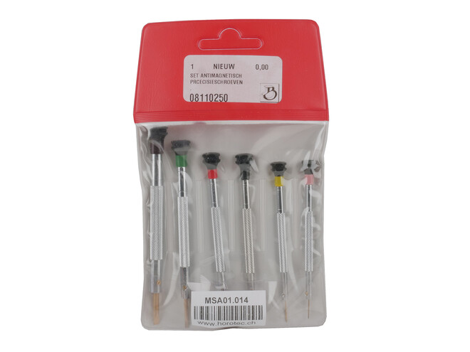 set antimagnetische precisieschroevendraaiers.