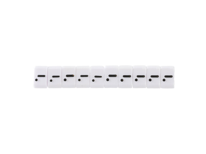 Los teken ".-" wit 3 mm - 10 stuks