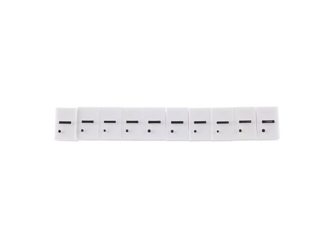 Los teken ".-" wit 5 mm - 10 stuks
