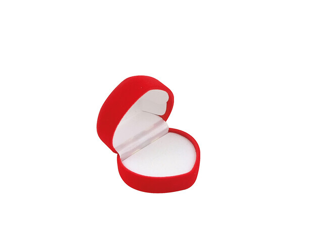 ÉCRIN COEUR POUR BAGUE-ROUGE