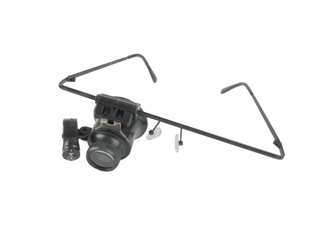 Lunettes avec lampe LED, grossissement 20 x