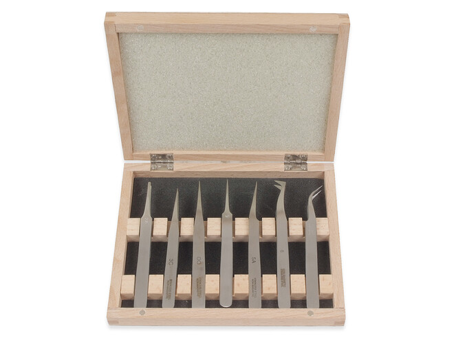Set van 7 pincetten - E.P.