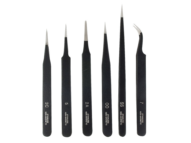 Set van 6 pincetten - E.P.