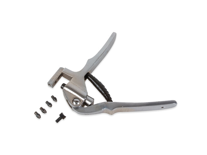 PINCE POUR POINÇONS AVEC 4 EMBOUTS.