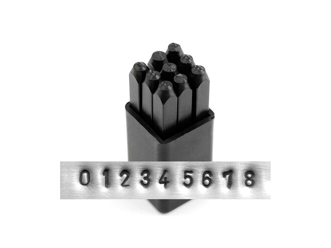 SET DE POINÇONS CHIFFRES 3 MM