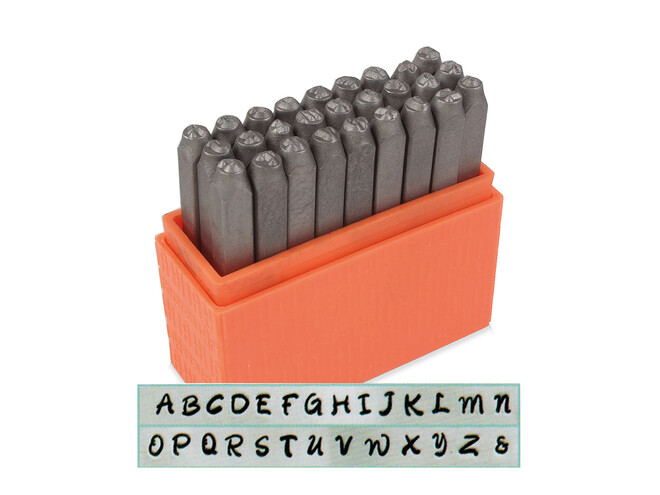 ESTAMPILLAGE LETTRES MAJUSCULES 3 MM