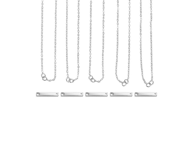 RECTANGLES LAITON ARGENTÉS JEWELRY KIT