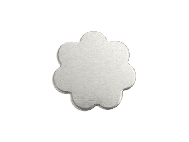 PLAQUE À GRAVER ALUMINIUM FLEUR 16 MM