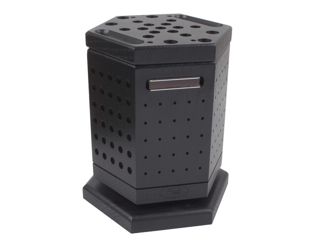SUPPORT DE FRAISES HEXAGONAL NOIR.