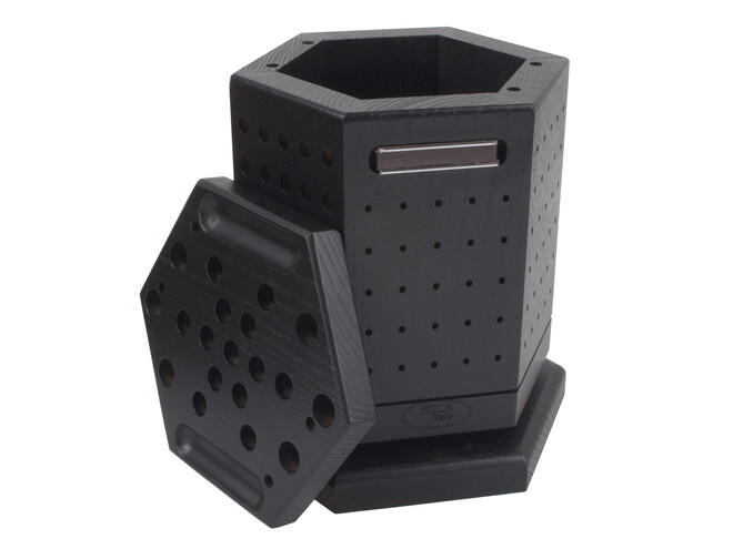 SUPPORT DE FRAISES HEXAGONAL NOIR.