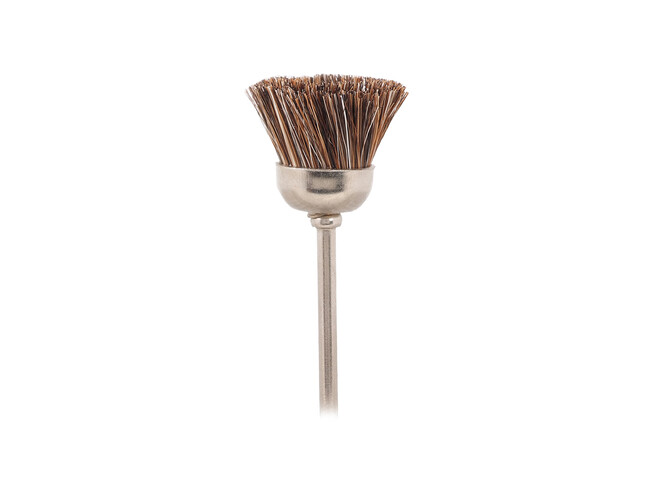 BROSSE HM CERCLE BRUN AVEC AXE