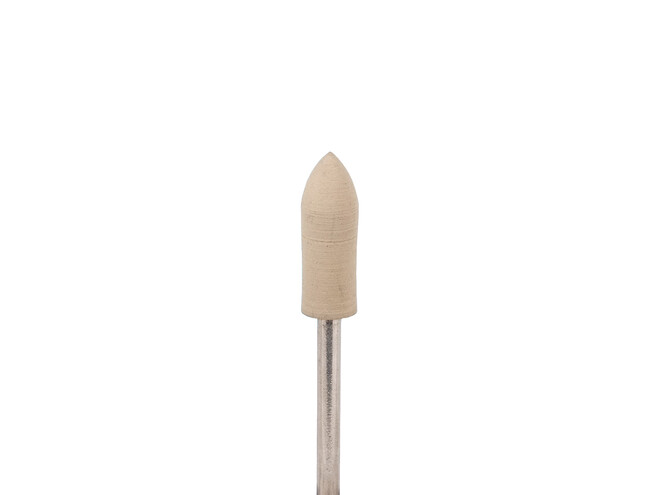 POINTE CAOUTCHOUC 6X16 MM BLANC FIN